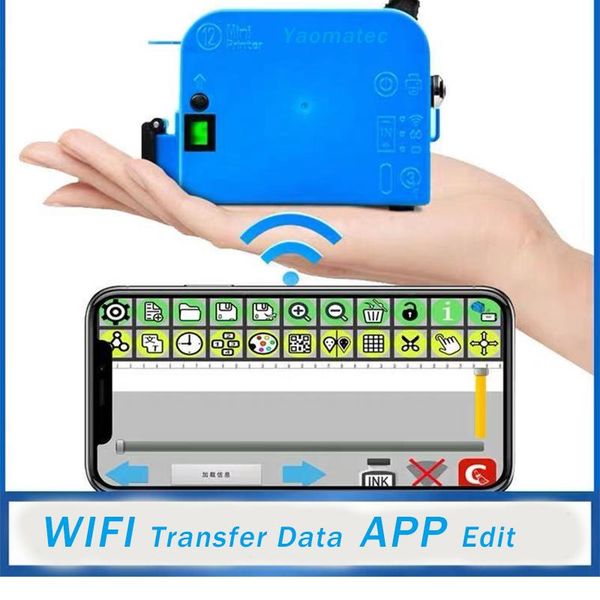 

printers wifi mobile phone variable qr bar batch code date logo expiry label 12.7mm portable handheld jet thermal inkjet printer