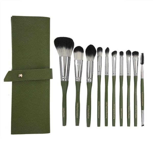 

eyelash curler 10pcs cosmetic brush makeup eyeshadow beauty powder blush with bag brushes