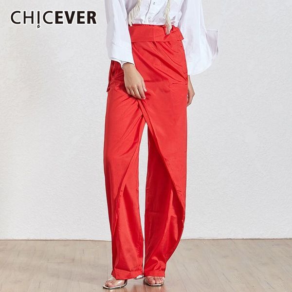 

casual trousers for women high waist ruched chiffon patchwork loose designer wide leg pants female 2021 fashion clothes women's & capri, Black;white