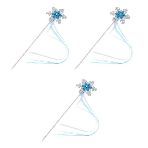 

party favor 3pcs snowflake shaped fairy wand decorative costume prop decor