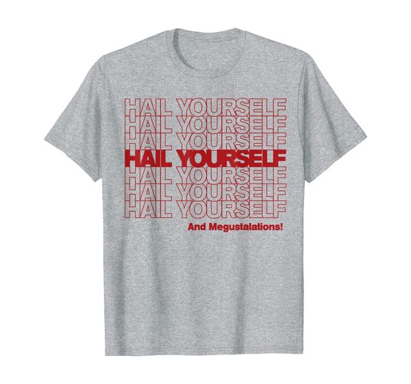 

hail yourself (classic new york bodega thank you bag) t-shirt, White;black