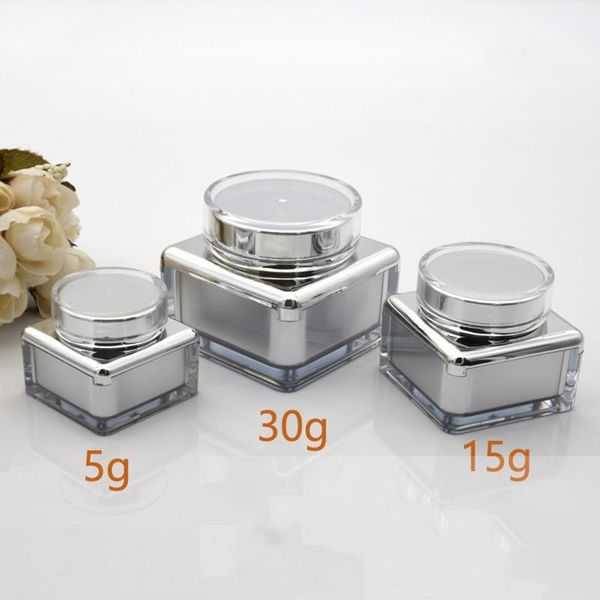 

storage bottles & jars refillable travel face cream lotion cosmetic container plastic empty makeup jar pot packaging wholesale