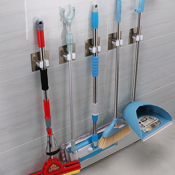 

hooks & rails hanging mop's artifacts punch-mop hook drag card buckle wall-mounted clip bathroom hold rack accessories