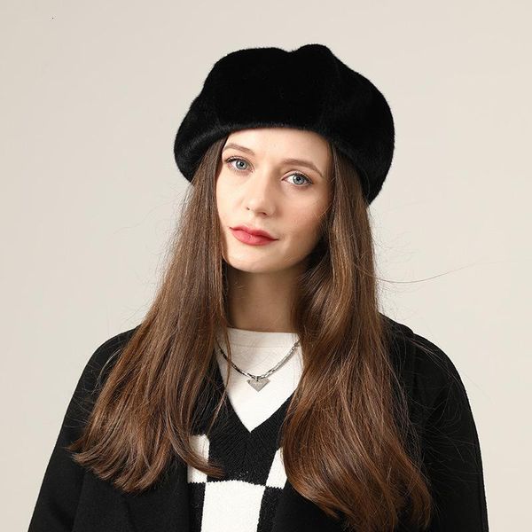 

beanies korean style warm winter thick for women girls elegant berets adjustable fashion beanie velvet caps hat lady plain