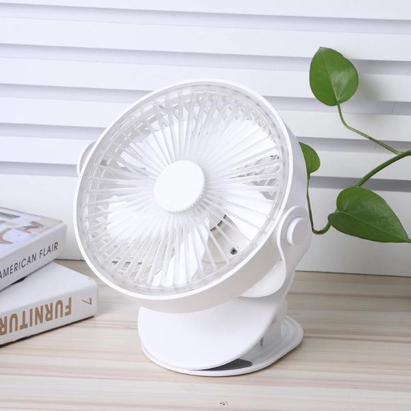 

electric fans deskclip fan portable mini usb led light lamp 2 in1 small for power bank/computer summer gadget student