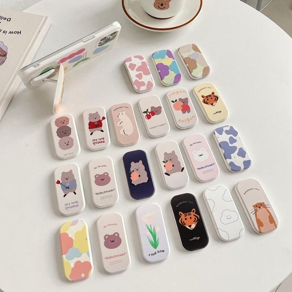 

cell phone mounts & holders creative cute korean push-pull buckle bracket holder cartoon bear flower universal mobile for / sta