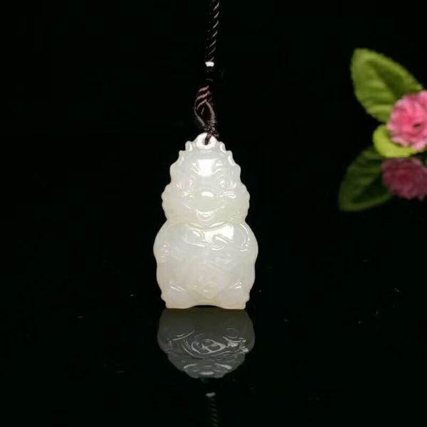 

lockets h97#carved and tian yu na fulong pendant, Silver