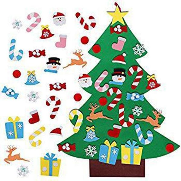 

christmas decorations 2021 year gifts decoration children's handmade diy three-dimensional felt cloth tree