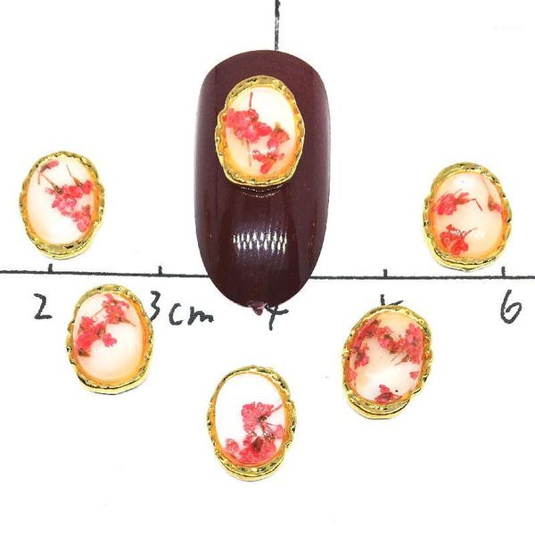 

dry flowers nails art decorations 3 pcs/lot pink style gem charms mirror nail jewelry mixed spring rhinestone diy1, Silver;gold