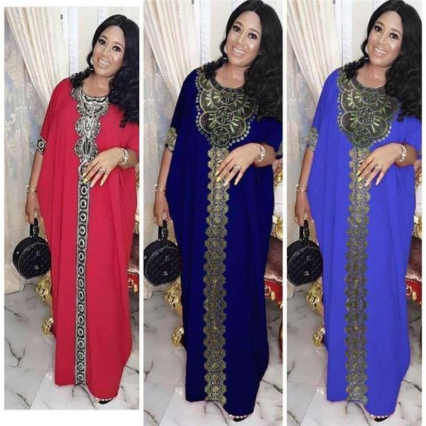 

casual dresses african for women africa clothing bazin design chiffon long stick diamond sleeve dashiki dress lady, Black;gray