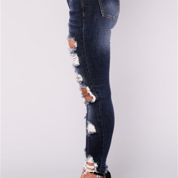 

arrival plus size womens retro classic style sky embroidery flower 90% cotton hole jeans women's pants dhl 6iwy, Blue