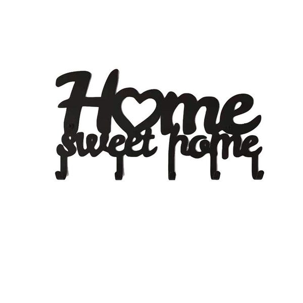 

hooks & rails key holder for wall mount sweet home organizer decorative, metal coat rack hanger front door,kitchen