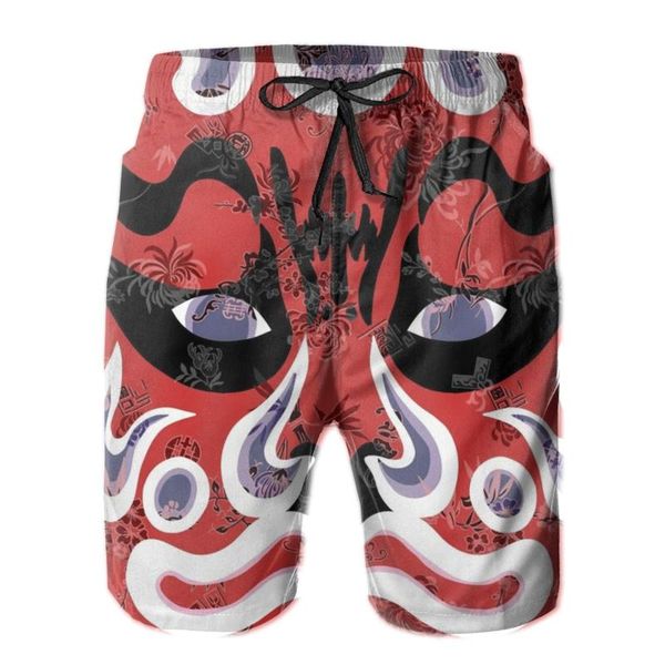 

men's shorts men sweatpants chinese opera surfing beach board swim trunks sport quick dry mesh casual pretty for boy, White;black