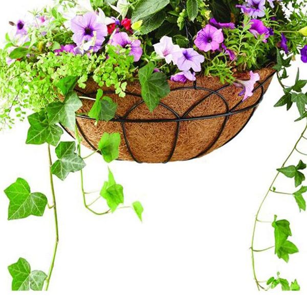 

61cm round shape cocos liner for planters hanging plant basket replacement coconut palms mat balcony sasw666 & pots