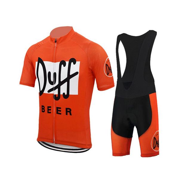 

racing sets duff beer cycling jersey set men black bib shorts 9d gel pad pants outdoor road bike wear orange bicycle clothing suit cajastur, Black;blue