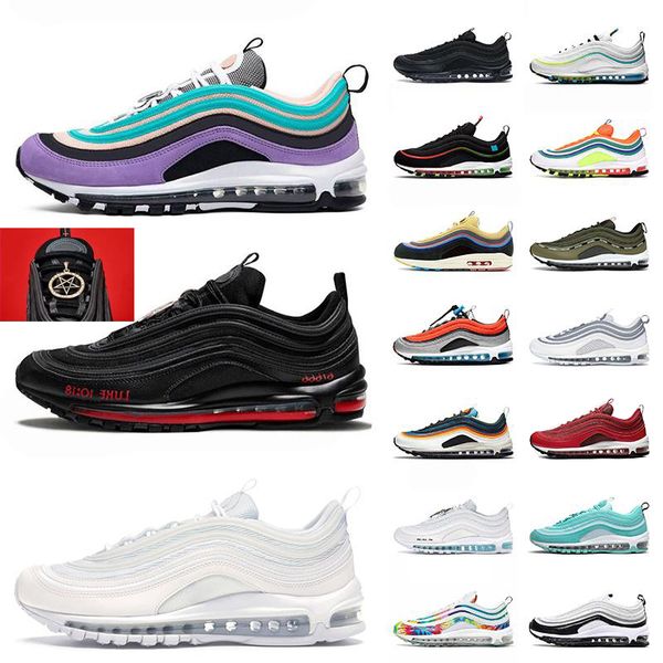 

wholesale cushion trainers women mens 97s running shoes have a day mschf lil nas x satan triple white off sean wotherspoon sports sneakers