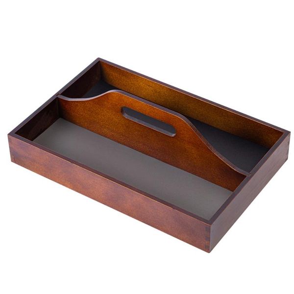 

storage drawers 1pc practical household tray tea bag plate (brown)