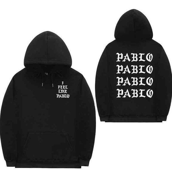 

fashion i feel like pablo hooded sweater plush sweatshirt, Black