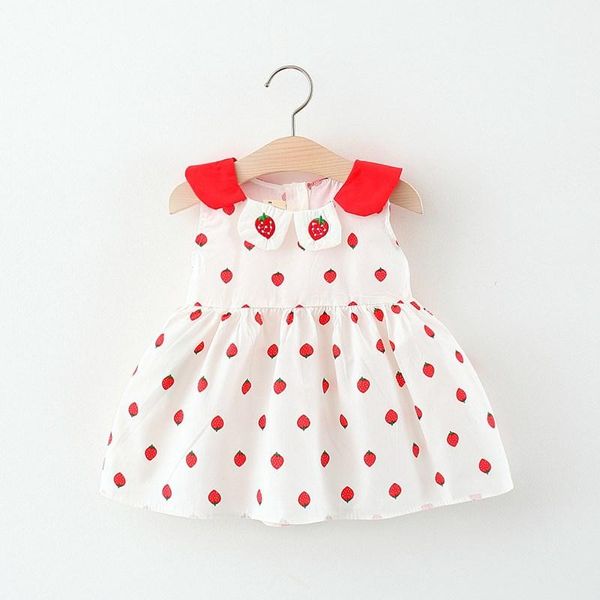 

baby girls print dress summer 2021 girl's dresses, Red;yellow