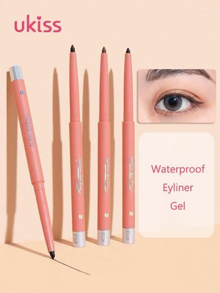 

magic city eyeliner gel 2 colors black coffee waterproof and long-lasting smudg proof ultra fine makeup cosmetics1