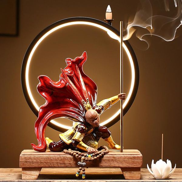 

gold eletric incense burner monkey king modern assuaging mosquito coil holder ceramic aroma encensoir bg50ib fragrance lamps