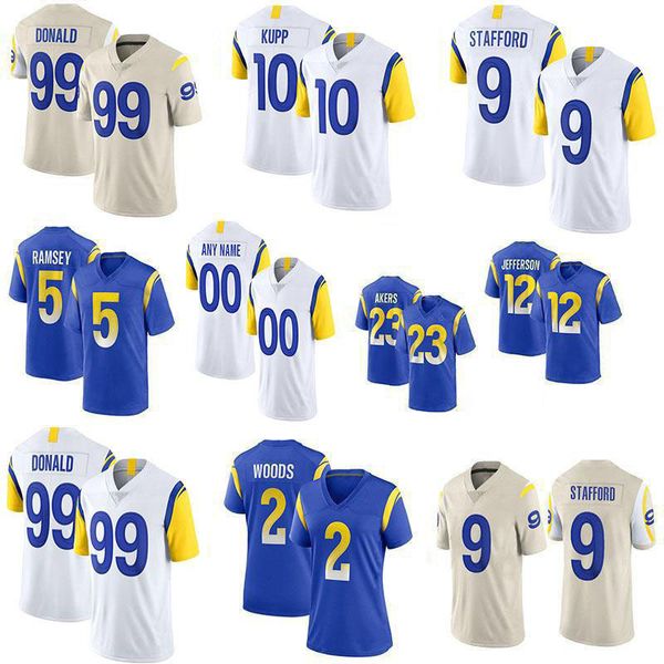 

9 matthew stafford 99 aaron donald 5 jalen ramsey custom football jerseys 2 robert woods 1 desean jackson 10 cooper kupp 77 andrew whitworth, Black;red