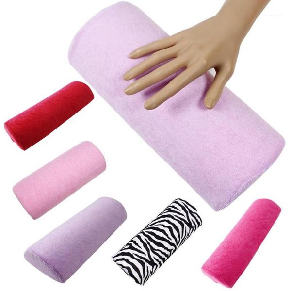

soft cushion rest half column nail art design manicure salon hand pillow holder nails & tools1