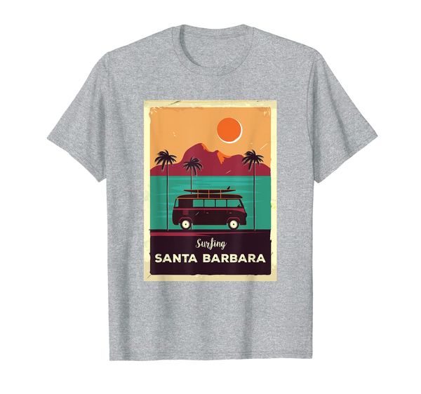 

surfing santa barbara - surfing shirt gift for surfer t-shirt, White;black