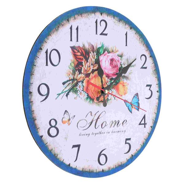 

wall clocks 1pc household hanging clock ornament vintage flower wooden
