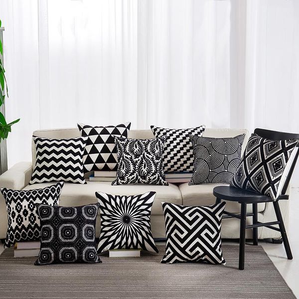 

cushion/decorative pillow geometric embroidery hug pillowcase 45x45cm household cotton cushion cover sofa living room
