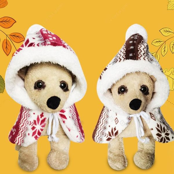 

cat costumes soft cozy winter dog cloak clothing fashion coat hooded design for christmas