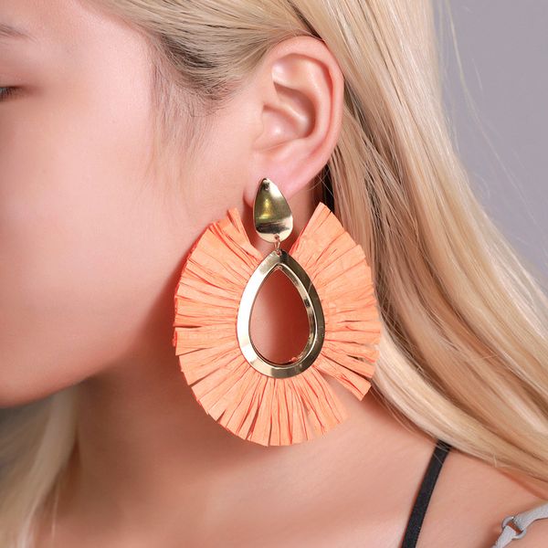 

europe and the united states new creative sector sizzling earrings creative exaggerated color origami earrings fashion hollow ear, Golden