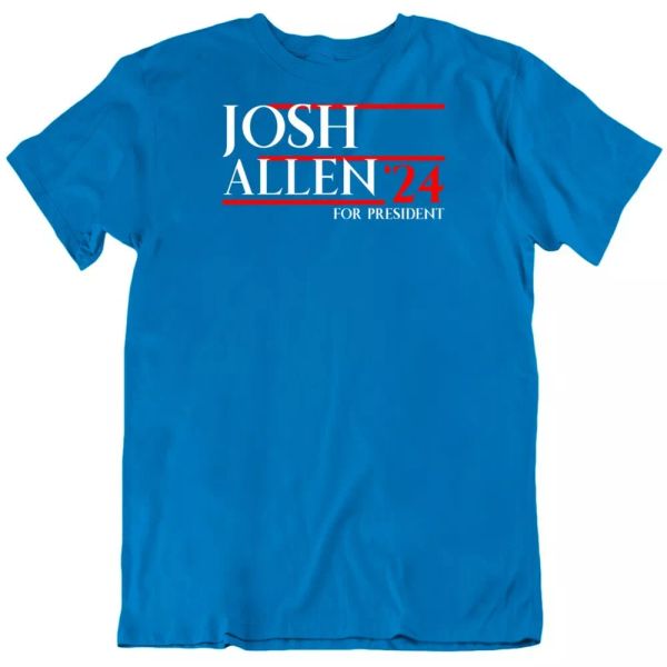 

josh allen for president usa 2024 football buffalo fan t shirt, White;black