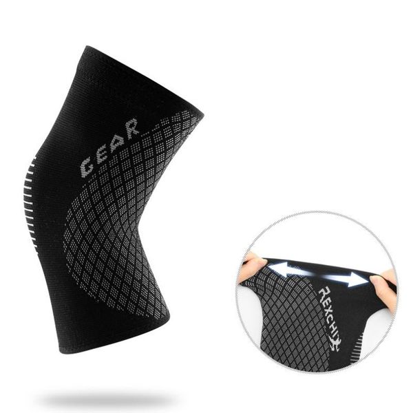 

elbow & knee pads 1 pair support professional protective sports pad breathable brace silicone anti-slip compression, Black;gray