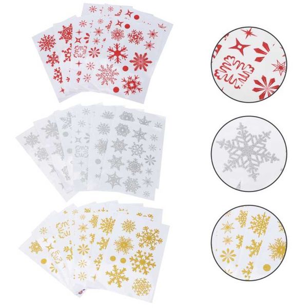 

window stickers 27pcs christmas showcase sticker snowflake background decal glass door