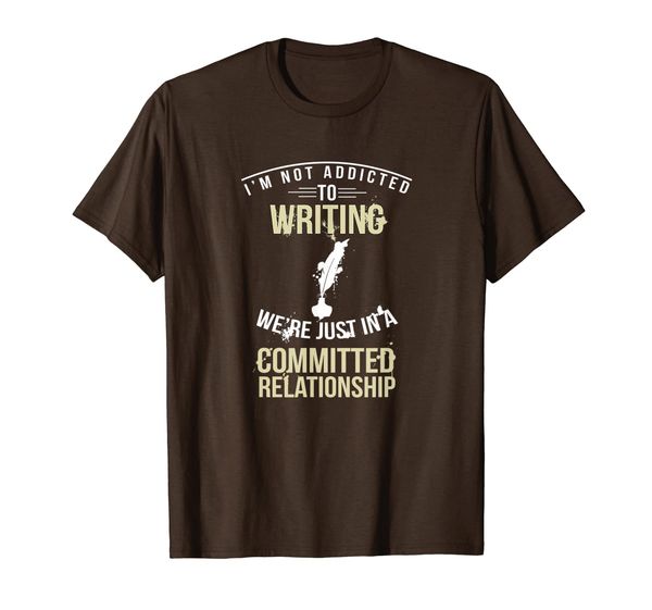 

cool funny addicted writing committed relationship t-shirt, White;black
