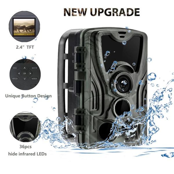 

2.4" tft lcd wireless hunting trail camera hc801a 16mp 1080p night version wildlife cameras po traps wildcamera surveillance