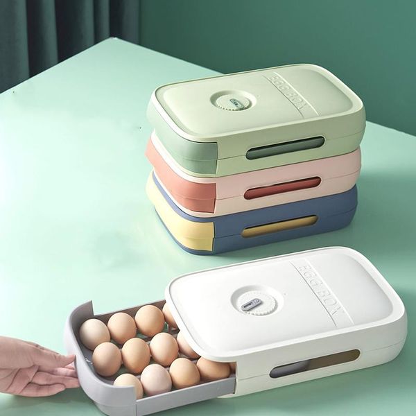 

storage bottles & jars refrigerator egg holder organizer box food container convenient eggs boxes durable drawer case kitchen product