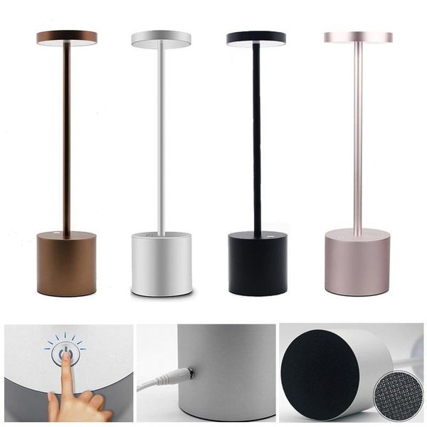 

20leds eye protect usb charging table lamp stylish night light 2 mode dimmable powered touch sensor control led desk lamps
