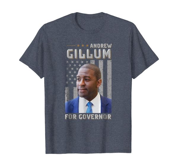 

andrew gillum for governor t-shirt, White;black