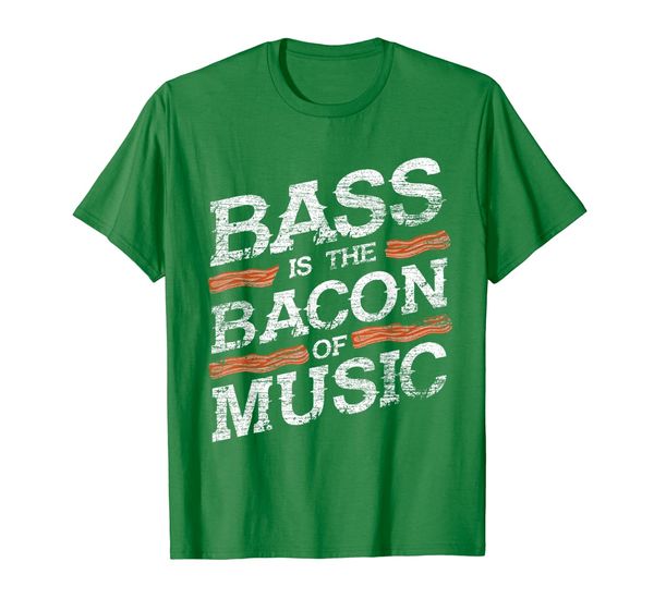 

Bass Guitar T-Shirt - Bacon Of Music - Bass Guitarist Shirts, Mainly pictures
