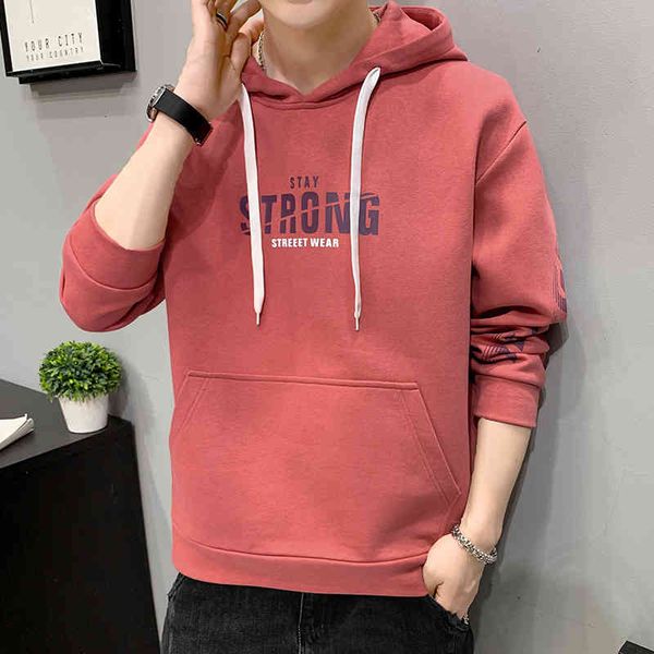 

sweater hoodies hooded men's spring and autumn 2021 trend coat korean loose ins student clothes fashion brand, Black