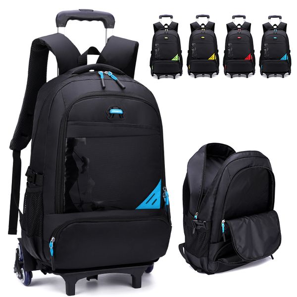 

black rock climbing prints primary middle high school rolling bag backpack trolley wheeled elementary bookbag travel rucksack