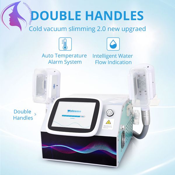 

new coming body shape machine 2 handles cooling vacuum skin tightening fat cellulite removal