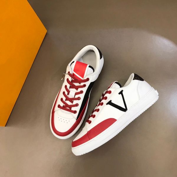 

fashion men's platform boys casual luxury designer shoes mens size sneakers leather suede patchwork trainers leisure a63, Black