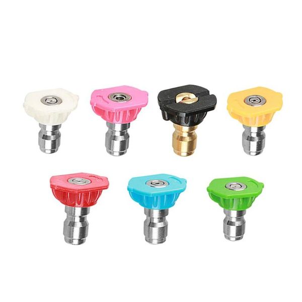 

car washer 7pcs pressure snow foam lance spray nozzles tip 7 color cleaning tool high speed rotation increases intensity