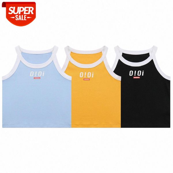 

oioi outer wear and inner tight-fitting printed camisole 5252bm wind short umbilical bottoming fir #5d8e, White;black