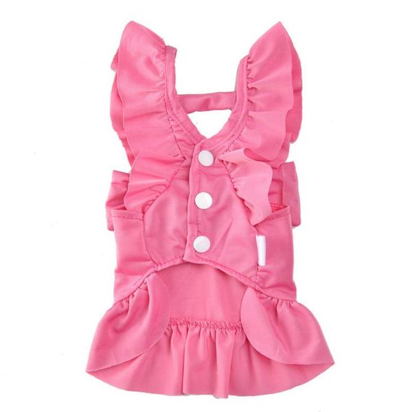 

dog apparel light and breathable pet strap dress spring summer comfortable fashion clothes rose red