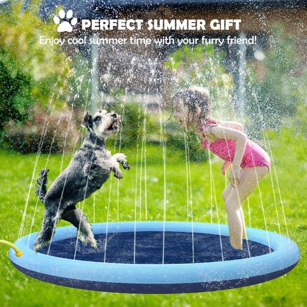 

kennels & pens pet play sprinkler pad dog water spray splash mat pubby inflatable swimming pool summer cooling game