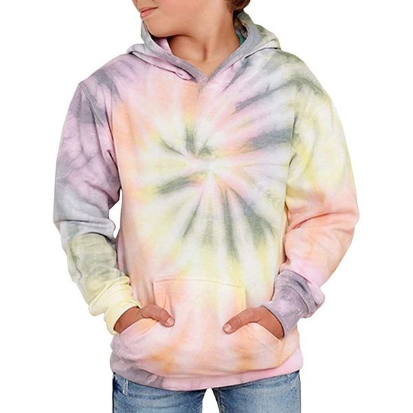 

vortex handsome novelty hoodie boys and girls 3d printing pullover hooded sweater with pocket 100-160, Black
